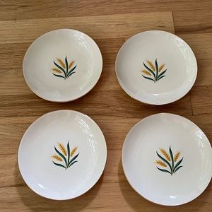 Vintage Royal Harvest Homer Laughlin set of 4 dessert plates